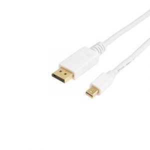 Prokord Displayport -kaapeli 20-nastan Näyttöporttiliitin Uros Mini Displayport Uros Valkoinen 1m