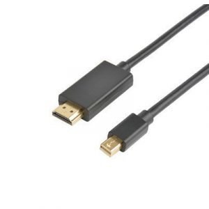 Prokord Hdmi-kaapeli Mini Displayport Uros 19-nastainen Hdmi Tyyppi A Uros Musta 1m