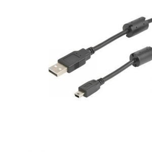 Prokord Usb-kaapeli 4-nastainen Usb Tyyppi A Uros 4-nastainen Mini-usb Tyyppi B Uros Musta Usb / Usb 2.0 2m