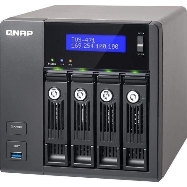 Qnap 4-Bay NAS 4GB DDR3L RAM SATA 6Gb/s 4 x GbE LAN HDMI lähtö