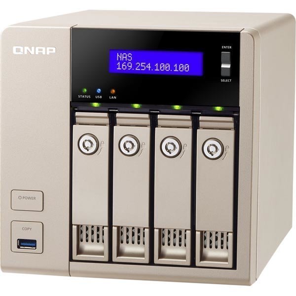 Qnap 4-Bay NAS 4GB DDR3L RAMSATA 6Gb/s 2 x GbE LAN HDMI