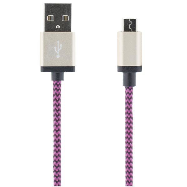 STREETZ USB-synk-/latauskaapeli USB Micro B ur 1m lila