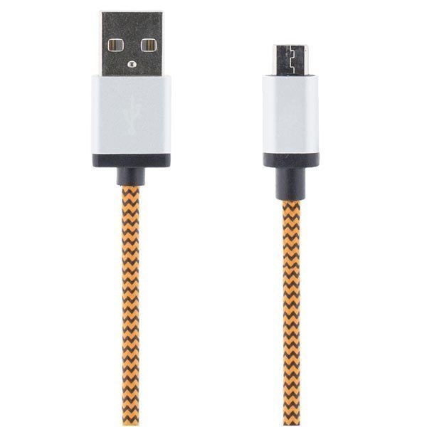 STREETZ USB-synk-/latauskaapeli USB Micro B ur 1m oranssi