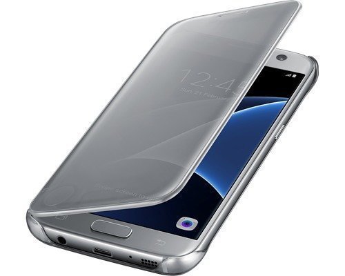 Samsung Clear View Cover Ef-zg930 Läppäkansi Matkapuhelimelle Samsung Galaxy S7 Hopea