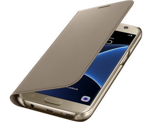 Samsung Flip Wallet Ef-wg930 Läppäkansi Matkapuhelimelle Samsung Galaxy S7 Kulta