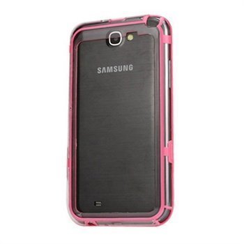 Samsung Galaxy Note 2 N7100 Hybrid Suojareunus Pinkki