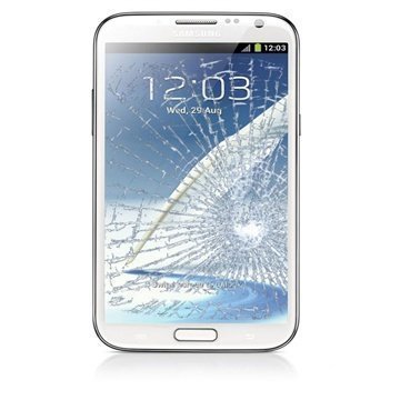 Samsung Galaxy Note 2 N7100 N7105 CDMA Näytön Lasin Korjaus Valkoinen