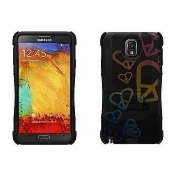 Samsung Galaxy Note 3 N9000 N9005 Beyond Cell Tri Shield Hybrid Case Circle Collage