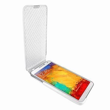 Samsung Galaxy Note 3 N9000 N9005 Piel Frama iMagnum Leather Case White