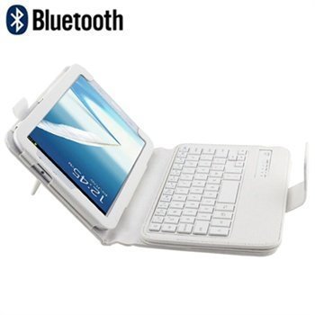 Samsung Galaxy Note 8.0 N5100 N5110 Bluetooth Näppäimistö / Nahkainen Kotelo Valkoinen