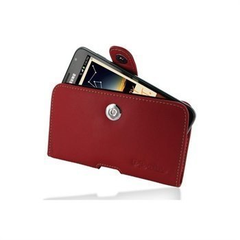 Samsung Galaxy Note N7000 PDair Horizontal Leather Case Punainen