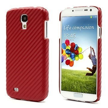 Samsung Galaxy S4 I9500 I9505 Kovasuoja Hiilen Punainen