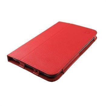 Samsung Galaxy Tab 2 P3100 P3110 iGadgitz Portfolio Nahkakotelo Punainen