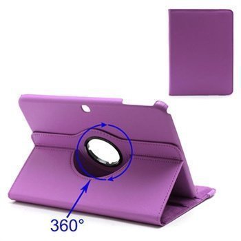 Samsung Galaxy Tab 3 10.1 P5200 P5210 Pyörivä Nahkakotelo Violetti