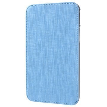 Samsung Galaxy Tab 3 7.0 P3200 P3210 Hand Strap Folio Nahkakotelo Vaalean Sininen