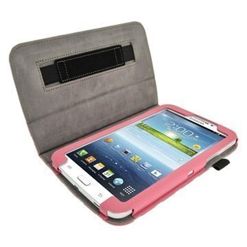 Samsung Galaxy Tab 3 7.0 P3200 P3210 iGadgitz Polka Dots Leather Case Pink / White