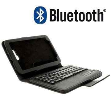 Samsung Galaxy Tab 3 Lite 7.0 Bluetooth Näppäimistö & Nahkakotelo Musta