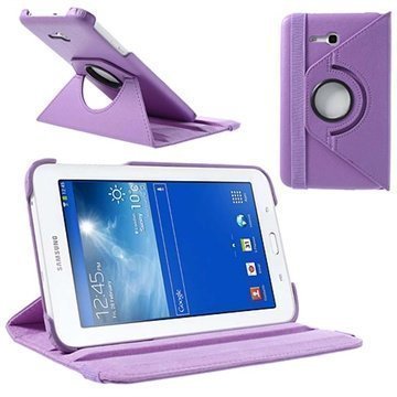 Samsung Galaxy Tab 3 Lite 7.0 Pyörivä Nahkakotelo Violetti