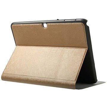 Samsung Galaxy Tab 4 10.1 Kuvioitu Läpällinen Nahkakotelo Samppanja