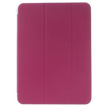 Samsung Galaxy Tab 4 10.1 Tri-Fold Nahkakotelo Kuuma Pinkki