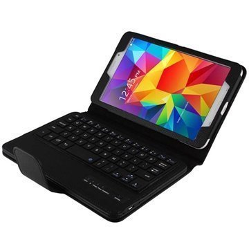 Samsung Galaxy Tab 4 8.0 Bluetooth Näppäimistö & Nahkakotelo Musta