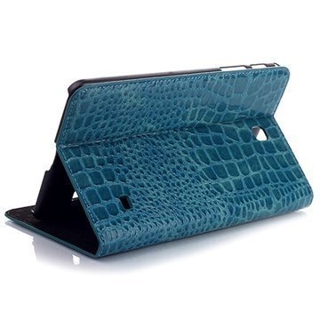 Samsung Galaxy Tab 4 8.0 Folio Nahkakotelo Krokotiili Sininen