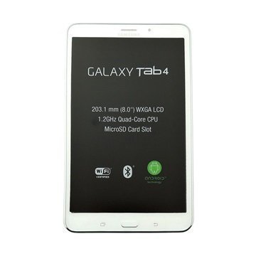 Samsung Galaxy Tab 4 8.0 LTE Etukuori & LCD Näyttö Valkoinen