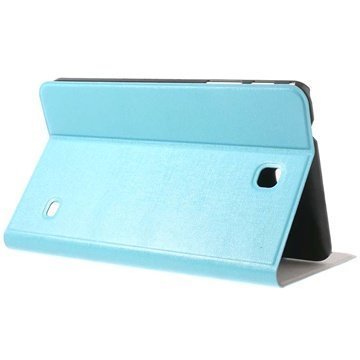 Samsung Galaxy Tab 4 8.0 Pintakuvioitu Läpällinen Nahkakotelo Sininen