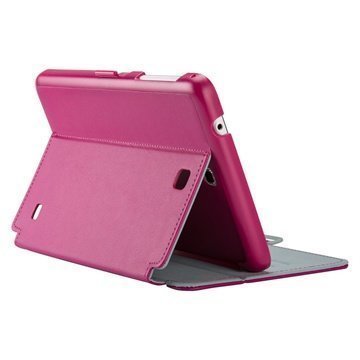 Samsung Galaxy Tab 4 8.0 Speck StyleFolio Nahkakotelo Vaaleanpunainen / Harmaa