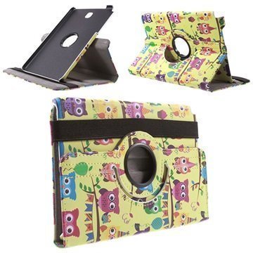 Samsung Galaxy Tab A 8.0 Rotary Case Baby Owls / Yellow