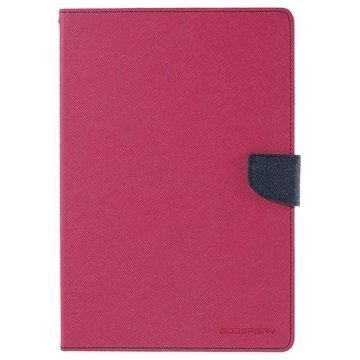 Samsung Galaxy Tab A 9.7 Mercury Goospery Fancy Diary Folio Kotelo Tumman Sininen / Kuuma Pinkki