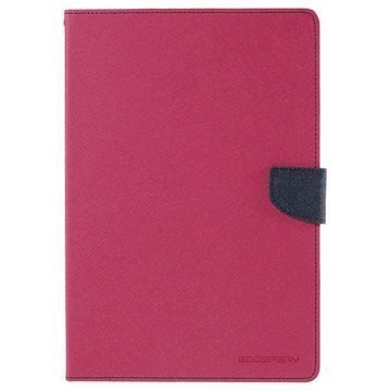 Samsung Galaxy Tab A 9.7 Mercury Goospery Fancy Diary Folio Kotelo Tumman Sininen / Kuuma Pinkki