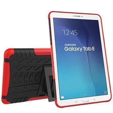 Samsung Galaxy Tab E 9.6 T560 T561 Anti-Slip Hybrid Case Black / Red