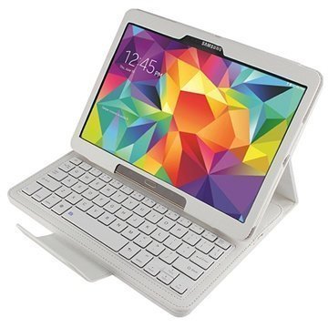 Samsung Galaxy Tab S 10.5 Bluetooth Näppäimistö & Nahkakotelo Valkoinen