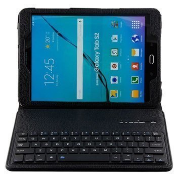 Samsung Galaxy Tab S2 9.7 T810 T815 Bluetooth Näppäimistö & Kotelo Musta