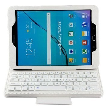 Samsung Galaxy Tab S2 9.7 T810 T815 Bluetooth Näppäimistö & Kotelo Valkoinen