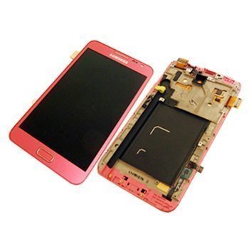 Samsung N7000 Galaxy Note Etukansi & LCD-Näyttö Pinkki