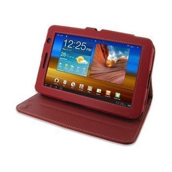 Samsung P6200 Galaxy Tab 7.0 Plus PDair Leather Case Red