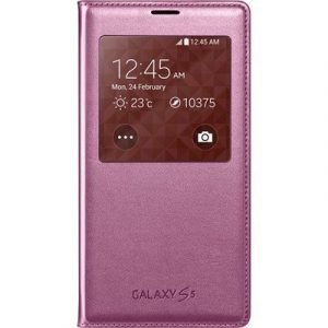 Samsung S View Cover Ef-cg900 Läppäkansi Matkapuhelimelle Samsung Galaxy S5/s5 Neo Vaaleanpunainen