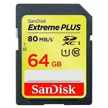 SanDisk SDSDXS-064G-X46 Extreme Plus SDXC Memory Card 64GB