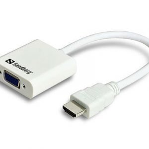 Sandberg Hdmi To Vga Converter Videomuunnin 19-nastainen Hdmi Tyyppi A Uros 15-nastainen Hd D-sub (hd-15) Naaras