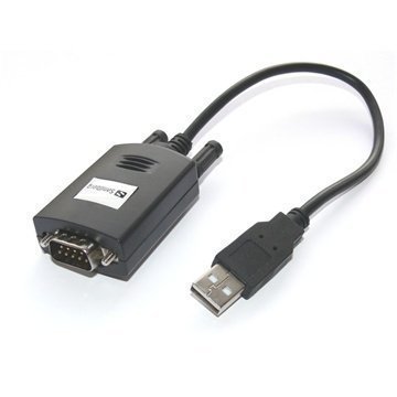 Sandberg USB / Serial Link 9-neulaa Musta