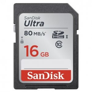 Sandisk Sdhc Ultra 16 Gb 80 Mb/S Muistikortti