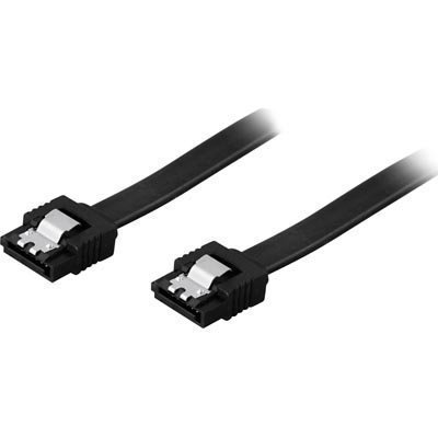 Sata 6Gbps 75cm black with clips