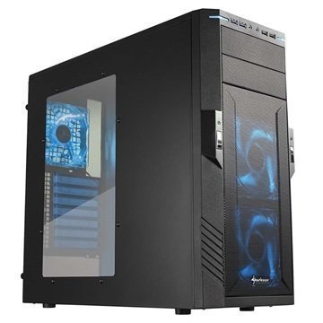 Sharkoon T28 Mid Tower ATX PC-Kotelo Musta / Sininen