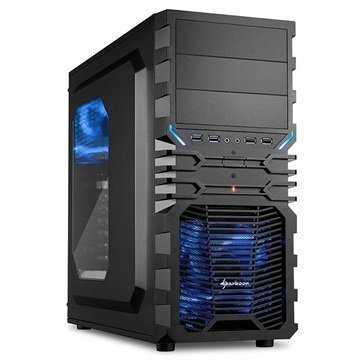 Sharkoon VG4-W Mid Tower ATX PC-Kotelo Musta / Sininen