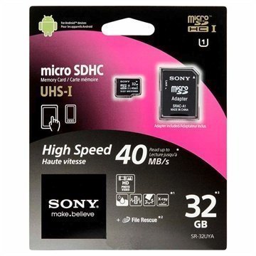 Sony SR-32UYA MicroSDHC UHS-1 Muistikortti Luokka 10 32 Gt