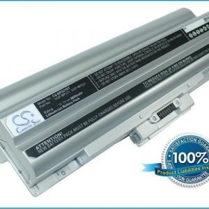 Sony VAIO VGP-BPL21 ja VGP-BPS21 akku 8800 mAh - Hopea