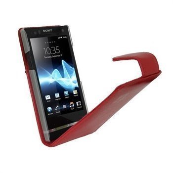 Sony Xperia S iGadgitz Nahkakotelo Punainen