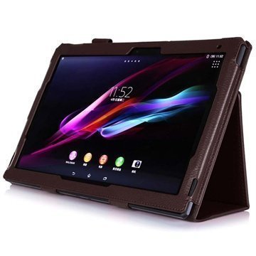 Sony Xperia Z2 Tablet LTE Z2 Tablet Wi-Fi Kannellinen Nahkakotelo Kahvi